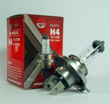 AG AUTOPARTS - AG 40011S - Лампа H4 24V 75/70W P43t STANDARD